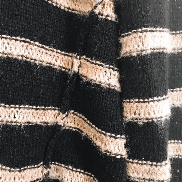 black and beige/tan striped sweater - Picture 3 of 4